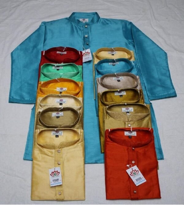 Banarasi Silk Ethnic Long Kurta - Image 3