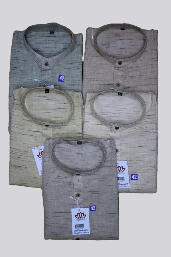 Bhagalpuri Khadi Long Kurta - Image 2