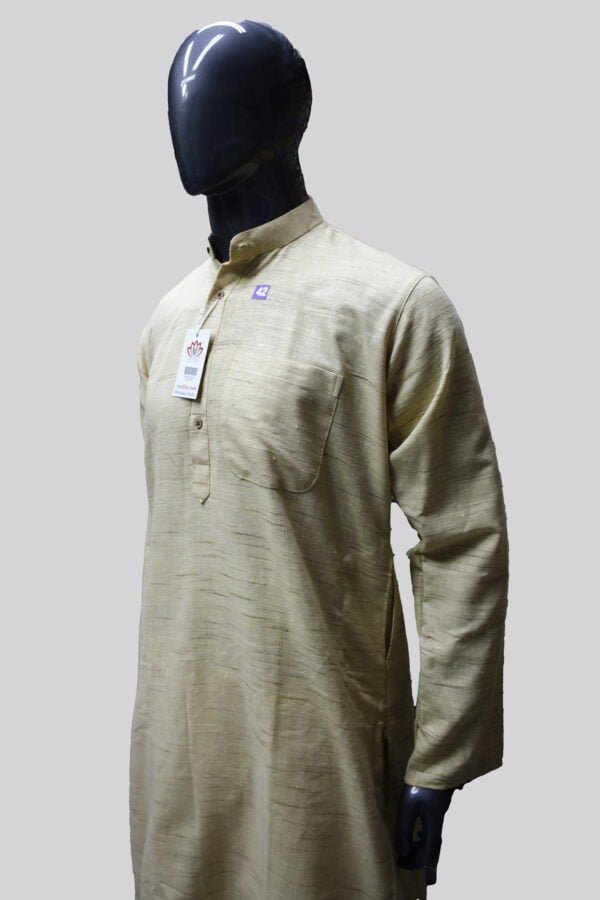 Bhagalpuri Khadi Long Kurta - Image 4