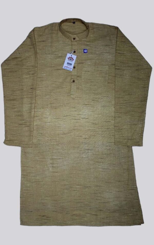 Bhagalpuri Khadi Long Kurta - Image 3