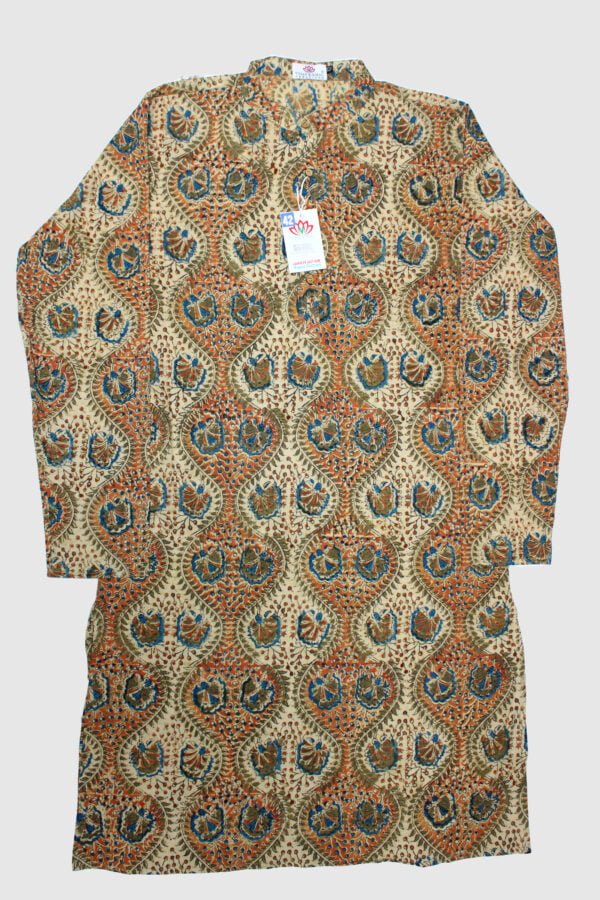 Kalamkari Print Ethnic Long Kurta - Image 9