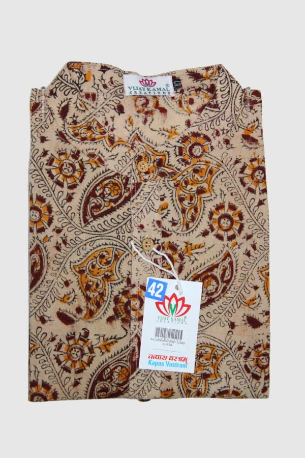 Kalamkari Print Ethnic Long Kurta - Image 6