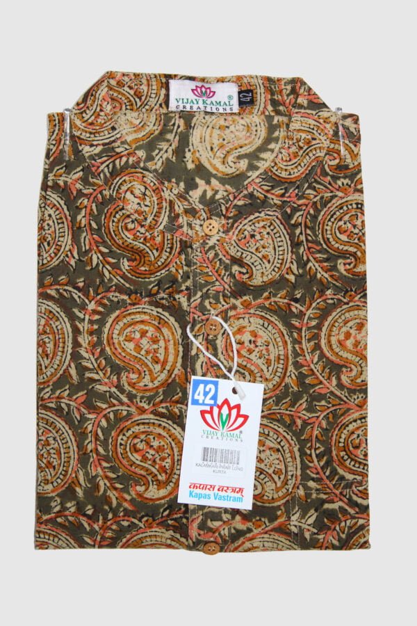 Kalamkari Print Ethnic Long Kurta - Image 5