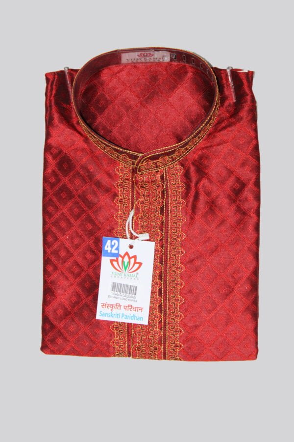 Kanchi Jaquard Ethnic Long Kurta - Image 7