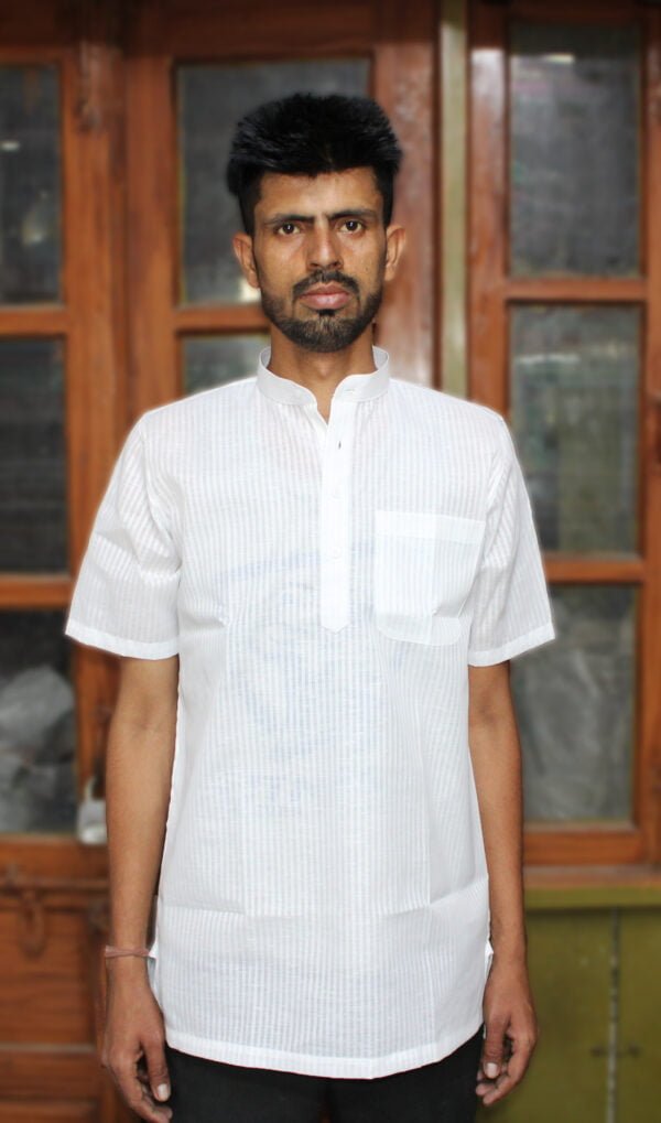 Capital White Short Kurta