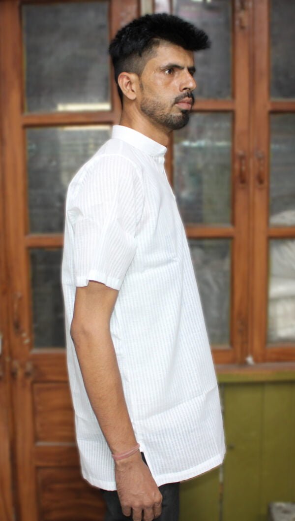 Capital White Short Kurta - Image 4