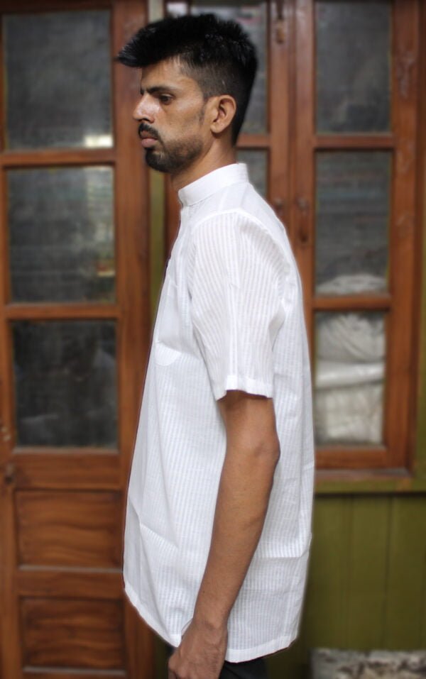 Capital White Short Kurta - Image 3
