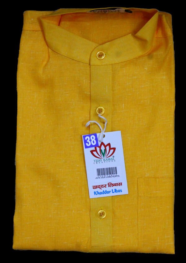 Jute Silk Long Kurta - Image 6
