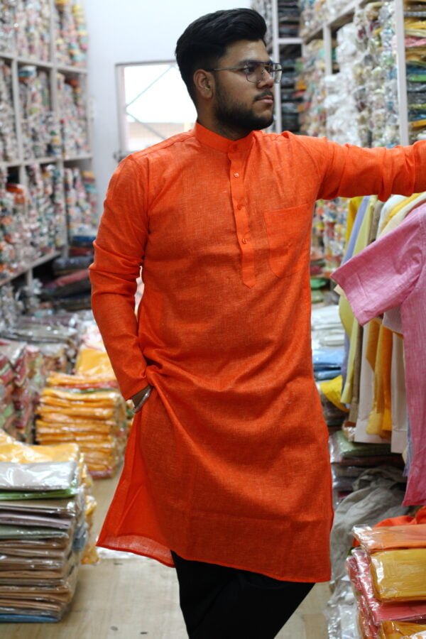 Jute Silk Long Kurta - Image 5